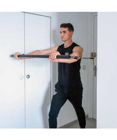 SmartWorkout Professional Resistance Bands Set - Complete 19-Piece Strength Training Package (120 kg) with Rod Door Anchor & Training Program - Buy Online on GoSupps.com