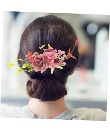 Angoily Rose Hair Comb Girls Hair Clips Bridal Hair Comb Wedding Girl Accessories Prom Vintage Hair Clips Womens Hair Clips Girls Hair Accessories Flower Tiara Bride Simple Pp Hair Piece - Buy Online on GoSupps.com