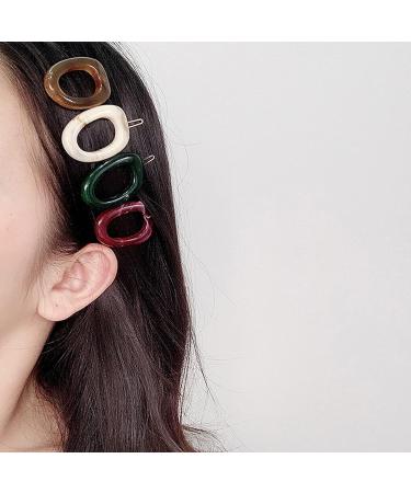 5 Pcs Marble Hair Clips - Acrylic Vintage French Barrettes for Women & Girls - Buy Online on GoSupps.com