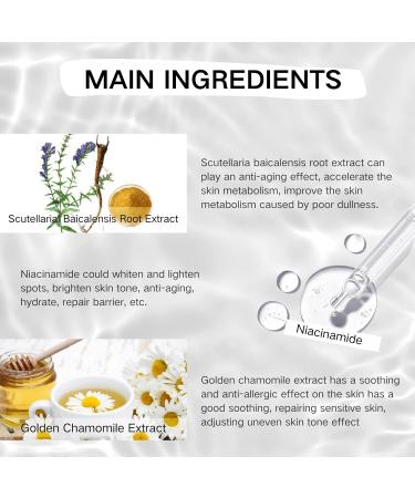 Tongyend Niacinamide Face Serums Niacinamide Serum Pore Minimizer & Brightening Facial Essence With Hyaluronic Acid Moisturiser For Acne Scar Lightening Skin Rehydration Pore Refinement and Soothing - Buy Online on GoSupps.com