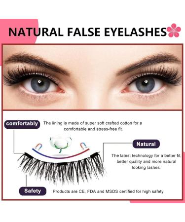 Flawless Magnetic Eyelashes Natural Look Magnetic Lashes Soft Magnets False Eyelashes No Glue No Eyeliner Needed Easy To Wear Reusable Magnetic Eyelashes Kit Easy To Wear and Remove (EM07) - Buy Online on GoSupps.com
