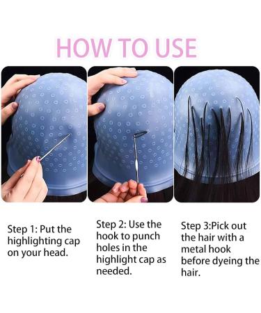 JYTDBCS Salon-specific silicone highlights hat Home hair tools Dyeing hat oil hair dye hat color with highlights needle hair foils for highlighting highlighting kit hair highlighting kit - Buy Online on GoSupps.com