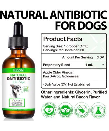 NIFEISHI Antibiotics for Dogs 60ml - Itchy Skin & Allergy Relief, Kennel Cough, Ear Infection - Bacon Flavor - Buy Online on GoSupps.com