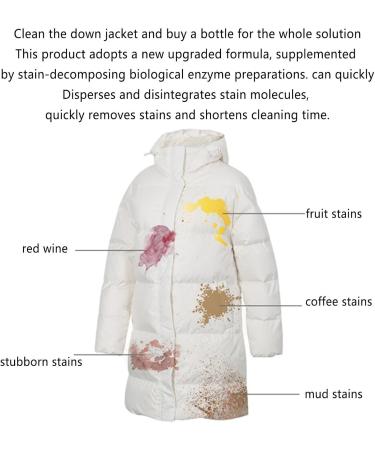 Down Jacket Cleaner Multipurpose Household Cleaning Agent Cloth Stain Remover for Coffee Stains Fruit Stains Wine Stains and Mud Stains Hondony With Brush - Buy Online on GoSupps.com