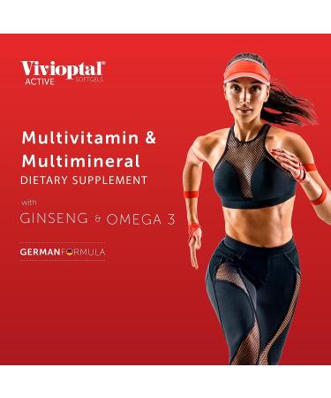 Vivioptal Active 90 Capsules - Multivitamin & Multimineral with Ginseng & Omega 3 - Buy Online on GoSupps.com