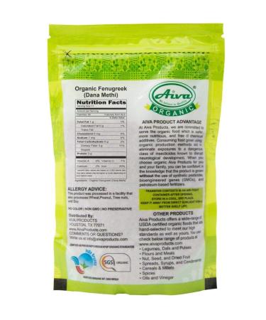 AIVA Organic Fenugreek Seeds (Whole Methi) 3.5 oz - Natural Flavors, Pack of 1 - Buy Online on GoSupps.com