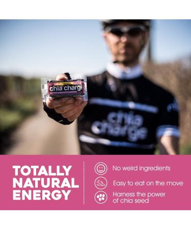 Chia Seeds Energy Bar Pack - Nut Free Healthy Snack Bar for Running, Gym, Cycling - Berry Flapjacks - No Added Sugar - 18 x 30g - Buy Online on GoSupps.com