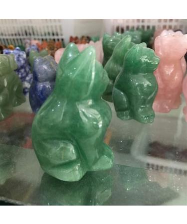 Natural Crystal Rough 2inch Natural Crystal Stone cat Hand Carved Statue Green Stone ERTEYIN - Buy Online on GoSupps.com