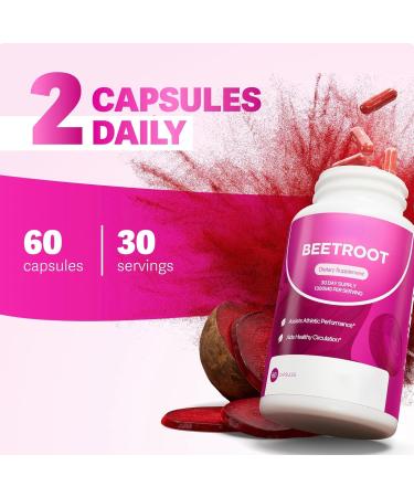 Beetroot Supplement Supports natural energy stamina and circulation Helps with healthy circulation and vitality - Buy Online on GoSupps.com