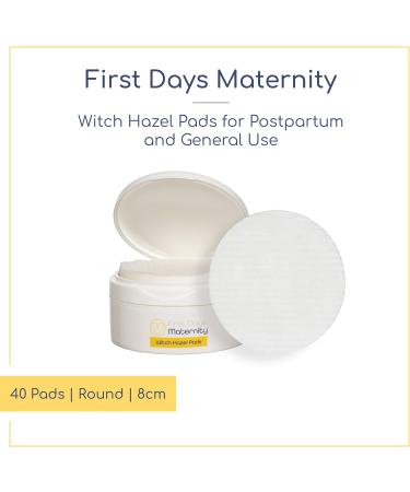 First Days Maternity Witch Hazel Cotton Pads - 40 Round Pads, 8 cm Diameter, 120 gsm Thickness - Buy Online on GoSupps.com