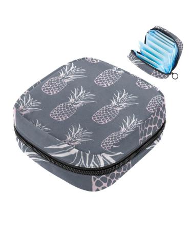 Javenproeqt portable women's binding bags menstrual cup pocket female menstrual pads bags for teenage girls tampons for the first period pineapple gray multicolored 01