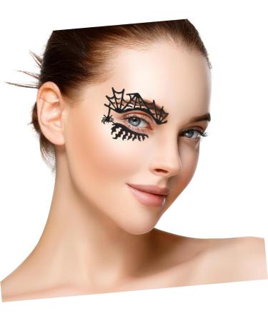 FRCOLOR 6 Pairs Eye Shadow Stickers False Eyelashes Cross False Eyelashes Black Halloween Eyelashes Hollow-out Eye Decals Eyelash Stickers Lace Trim Child Hollow Out Makeup Paper - Buy Online on GoSupps.com