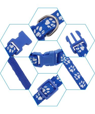 Heyu-Lotus 12-Pack Puppy Collars Paw Print Puppy Whelping Collars Quick Release Buckle Adjustable Leash Pet Safety Collars for Puppies and Cats (M) - Buy Online on GoSupps.com