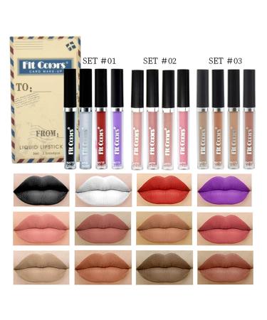 MIESCHER 4-Pack Black Matte Liquid Lipstick Set - Longwear, Smudge Proof, Waterproof Lip Gloss Kit for Bold Gothic Makeup - Non-stick Cup, Long Lasting Formula - Ideal for Girls - Buy Online on GoSupps.com