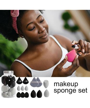 Mkiujhn Makeup Puff | Makeup Puff Sponge Set Concealer Sponge Facial Makeup Beauty Sponges for Cream Powder Application Black - Buy Online on GoSupps.com