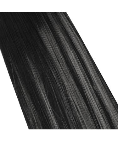 Moresoo Real Hair Bonding Extensions 45cm - Black/Silver #1b/Silver U-Tip Keratin Fusion Extensions - Invisible Ombre 50g - Buy Online on GoSupps.com