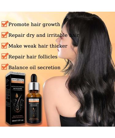 Trendyfave Hair Growth Oil Natural Herbal Hair Oils Ginger Hair Growth Serum and Enhancer Nourishing Scalp Hair Care Repair Dry & Restless Hair Serum Hair Thickening Oil for Thinning Balding Hair - Buy Online on GoSupps.com