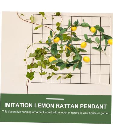 Zerodeko 3 Pcs Simulation Lemon Rattan Lemon Berry Swag Floral Decor Decorative Fruit Summer Garland for Mantle Autumn Fruit Garland Lemon Rattan Swags Fake Lemon Artificial Leaf Silk Cloth Yellowx3pcs 195x10cmx3pcs - Buy Online on GoSupps.com