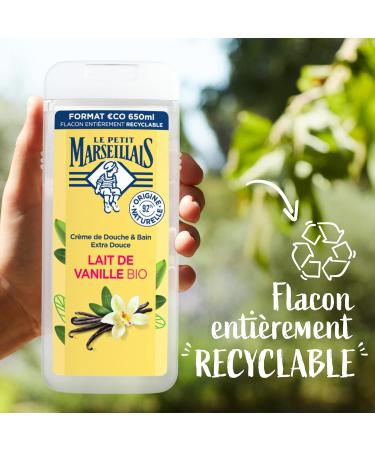 The Little Marseillais | Extra Soft Shower Cream Organic Vanilla Milk Pack of 3 x 650 ml - Buy Online on GoSupps.com