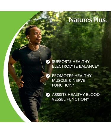 Nature s Plus Potassium 99 mg Tablets - Supports Electrolyte Balance & Well-Being - Gluten Free Vegetarian - 90 Servings - Buy Online on GoSupps.com