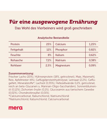 mera Care Adult Salmon (3 x 1 kg) Food for Normally Active Dogs with 76% animal protein wheat free - Buy Online on GoSupps.com