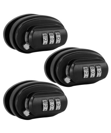 INNOVATEX Gun Trigger Lock Set Heavy-Duty 3 Digit Combination Lock for Handguns, Rifles, Pistols, Shotguns, and Firearms, Home and Travel Gun Safety Accessories, Solid Steel, 3-Pack