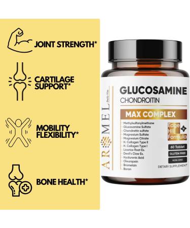 aromel Glucosamine Chondroitin | Turmeric | Msm | Joint Support | Supplement for Relief | 60 Tablets | for | Bones | Back | Knees | Hands - Buy Online on GoSupps.com