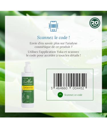 Ciel d'Azur Labs - Pur Alo Organic Shampoo for Dry Hair - Native Aloe Arborescens - Intense Hydration - Certified Organic Cosmos Organic - 97.7% Natural Origin - 200 ml Pump Bottle - Buy Online on GoSupps.com