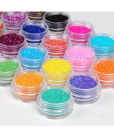 Fashion Gallery 24 Colors Dark Glitter Powder Set - Nail Art Glitter Dust for Stunning Manicures | International Shipping Available - Buy Online on GoSupps.com