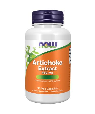 Now Foods Artichoke Extract 450mg Standardised to Cynarin 90 Vegan Capsules Lab-Tested Soy Free Gluten Free Vegetarian Non-GMO