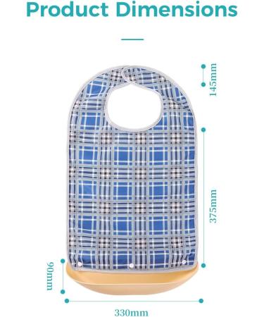 Adult Bibs for Eating Adjustable Neck Closure Washable Clothing Protectors for Women and Men Disabled Clothing Protector bibs(3 pcs) - Buy Online on GoSupps.com