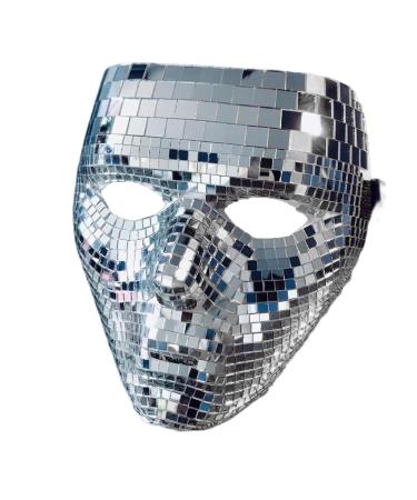 Halloween Masque Decorative Anti-deformed Useful Halloween Terrorist Theme Masque Silver