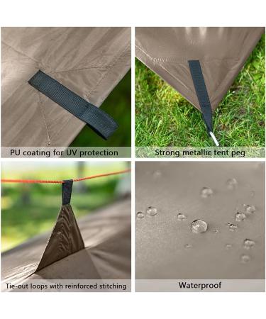 EL FUEGO 10X10FT Waterproof Camping Tarp Hammock Rain Fly Tent - Lightweight and Backpacking Approved Multifunctional Sunshade for Camping, Hiking, and Survival Gear - Gray - Buy Online on GoSupps.com