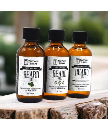 Taconic Shave Premium Huile barbe enti rement naturelle - Bouteille de 2 onces - Bay Rum - Buy Online on GoSupps.com
