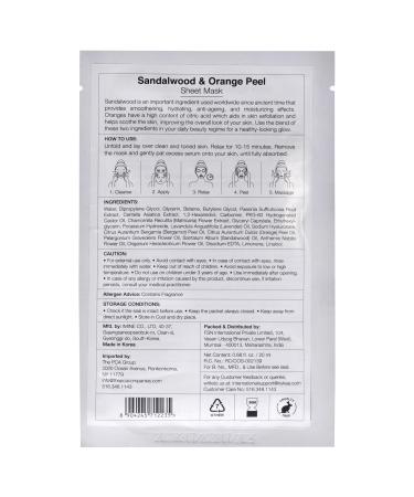 Nykaa Naturals Skin Secrets Bubble Sheet Mask - Hydrating Sandalwood & Orange Facial Mask for Clear Blemish-Free Skin | 0.67 oz - International Shipping Available - Buy Online on GoSupps.com