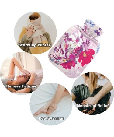 Naanle Skull Flowers Heat Bottle - Transparent Hot Water Bottle for Pain Relief & Therapy | 1L Hand/Foot Warmer - International Shipping - Buy Online on GoSupps.com
