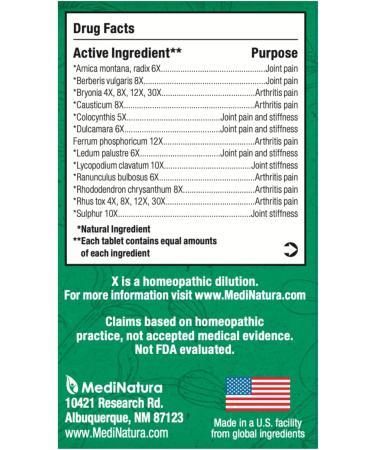 BHI Arthritis Pain Relief Tablets - Joint Health Support with Arnica & 13 Natural Actives | Homeopathic Blend for Minor Pain & Stiffness | 100 Tablets - Buy Online on GoSupps.com