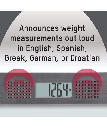 Taylor Electronic Glass Talking Bathroom Scale - 440 Lb. Capacity - Gray - Buy Online on GoSupps.com