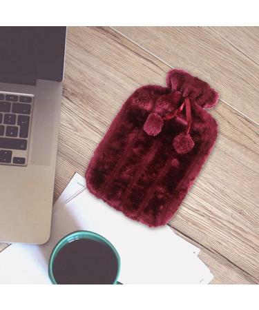 Hot Water Bottle Cover | 2L Hot Water Bag Cover | Hot Water Bottle Cloth | Soft Faux Plush Warm Water Bottle Cover with Soft Furry Ball for Hot Cold 6-8 Hours Hot Pink - Buy Online on GoSupps.com