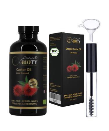 Castor oil organic 50 ml 100% pure & cold pressed.Promotes the growth of eyelashes eyebrows hair nails maintains the scalp and the beard.Reduces stretch marks gift: mascara kit unparfored 50 ml (1 Pack) - Buy Online on GoSupps.com