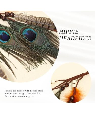 Boho Feather Headband | Tribal Hair Accessories for Women & Girls | Festival & Party Stylish Jewelry - Buy Online on GoSupps.com