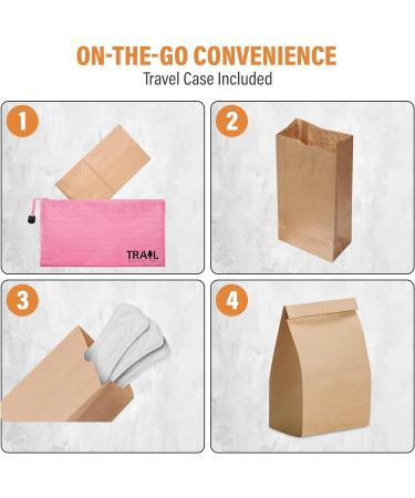 Trail Essentials Feminine Disposal Paper Bags - 100 Pack for Discreet Tampon, Pad, and Liner Disposal (Pink) - Buy Online on GoSupps.com