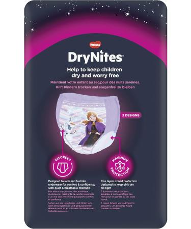 Buy Huggies Drynites Absorbent Night Diapers for Girls (4-7 years 17-30 kg) - Monthly Box of 30 Pants - Comfortable Bedwetting Solution - Buy Online on GoSupps.com