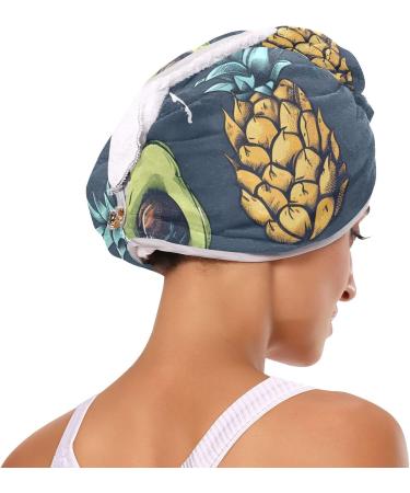 Skull Fruits Hair Towel 2 Pack - Super Absorbent Quick Dry Hair Turbans for Women & Girls - Buy Online on GoSupps.com
