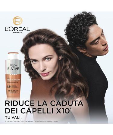  L'Oreal Paris L'Oreal Paris Elvive Growth Booster Shampoo for Brittle Hair Loss Formula Aminexil-R Niacinamide & Ginger Root Extract Sulfate Free - 2 x 200ml Bottles - Buy Online on GoSupps.com