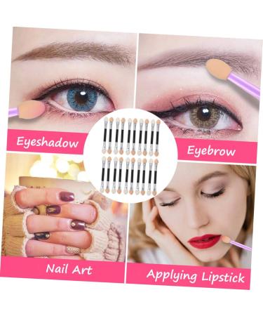 Mikinona Eye Makeup 30pcs Eye Shadow Stick Makeup Face Sponge for Makeup Eyeshadow Sticks Double Sided Woman - Buy Online on GoSupps.com