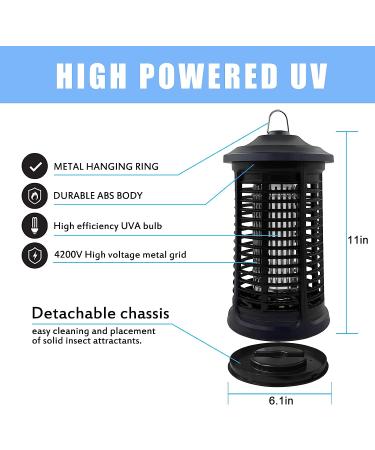 4200V Electric Bug Zapper Indoor/Outdoor - High Powered Mosquito Killer, Waterproof Fly Trap Lamp - for Home, Garden, Backyard, Camping - Buy Online on GoSupps.com
