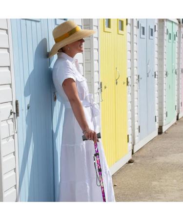 BeGrit Folding Walking Stick for Women - Adjustable & Lightweight Mobility Aid in Purple - Buy Online on GoSupps.com