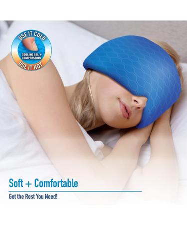 Ontel Miracle Headache Relief Wrap - Cooling Gel Migraine Cap and Sleep Mask - Relief from Strained Eyes, Sinus Pressure & Hangover - Buy Online on GoSupps.com
