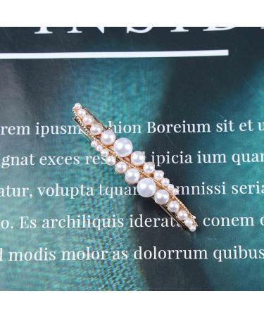 Yheakne Vintage Hair Clip Pin Gold Pearl Hair Pins Clip Pearl Hair Barrette Headpieces Decorative Hair Piece Metal Head Clip Hair Accessories for Women and Girls (Pearl) - Buy Online on GoSupps.com